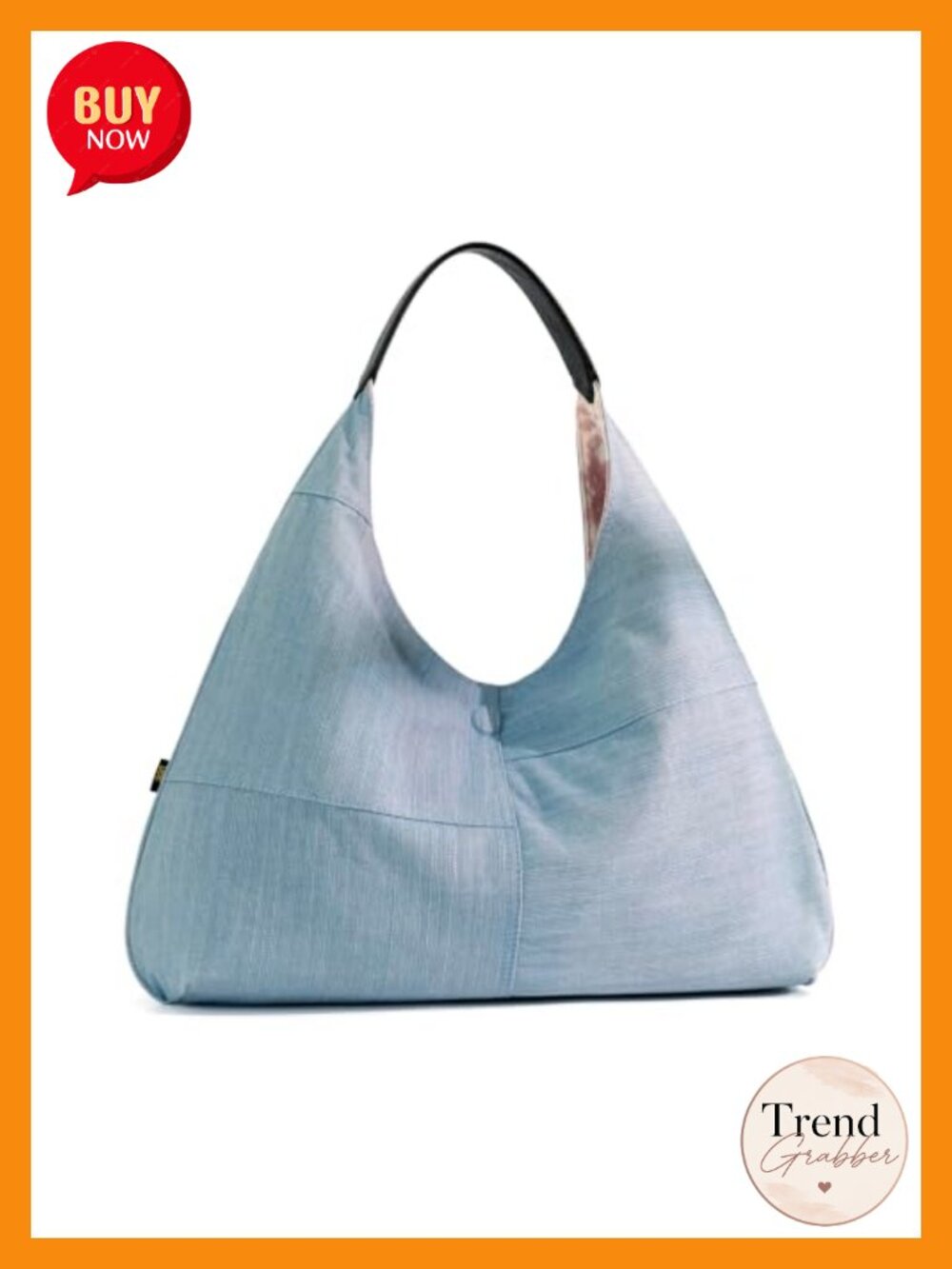 Reversible Denim Tote Bag Slouchy Hobo Shoulder Purse for Women Large